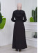 Belted Hooded Hijab Parachute Topcoat 1211 Siyah
