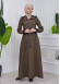 Belted Hooded Hijab Parachute Topcoat 1211 kuyu haki