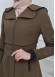 Belted Hooded Hijab Parachute Topcoat 1211 kuyu haki