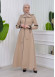 Belted Hooded Hijab Parachute Topcoat 1211 Bej