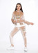 Girls Korean Velvet Pajama Set - Playful Design - Code 3100 - beige