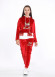 Girls Korean Velvet Pajama Set - Playful Design - Code 3100 - burgundy
