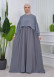 Lace up Sleeve Simple Hijab Dress 831 Antrasit