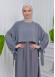 Lace up Sleeve Simple Hijab Dress 831 Antrasit