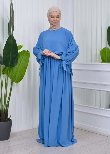 Lace up Sleeve Simple Hijab Dress 831 - purpul - HIJAB CLOTHING - Moda Mix | Moda Mix Lace up Sleeve Simple Hijab Dress 831 - purpul - HIJAB CLOTHING - Moda Mix | Moda Mix