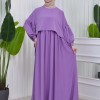 فستان محجبات بأكمام ربط 831 Lila