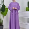 فستان محجبات بأكمام ربط 831 Lila