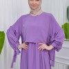 فستان محجبات بأكمام ربط 831 Lila