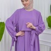 فستان محجبات بأكمام ربط 831 Lila
