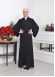 SLEEVE PATTERNED BUTTONED BLACK HIJAB ABAYA CODE 643 - black