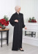 SLEEVE PATTERNED BUTTONED BLACK HIJAB ABAYA CODE 643 Siyah