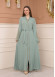 STONE SLEEVE BELT ABAYA 0683 - mint
