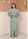 STONE SLEEVE BELT ABAYA 0683 - mint