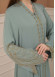 STONE SLEEVE BELT ABAYA 0683 - mint