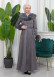 Womens Suede Fur Coat 1362 - gray