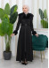 Womens Suede Fur Coat 1362 - black