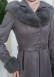 Womens Suede Fur Coat 1362 - gray