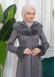 Womens Suede Fur Coat 1362 - gray