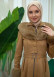 Womens Suede Fur Coat 1362 - tan