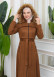 FUR HOODED BELT SUEDE HIJAB COVERCOAT 1346 taba