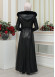 FUR HOODED BELT HIJAB LEATHER COAT 1348 Siyah