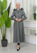 Furry Hooded Faux Leather Short Trench Coat with Tunnel Waist 1344 Gri