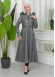 Furry Hooded Faux Leather Short Trench Coat with Tunnel Waist 1344 Gri