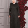 مانطو شاموا نسائي شتوي فرو 1354 Siyah