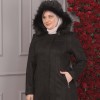 مانطو شاموا نسائي شتوي فرو 1354 Siyah