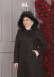 FURRY HOODED ZIPPERED OVERSIZED SUEDE TOPCOAT 1354 Siyah