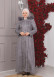 FURRY HOODED ZIPPERED OVERSIZED SUEDE TOPCOAT 1354 - gray