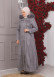 FURRY HOODED ZIPPERED OVERSIZED SUEDE TOPCOAT 1354 Gri