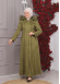 FURRY HOODED ZIPPERED OVERSIZED SUEDE TOPCOAT 1354 Haki