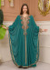 Belted Lace Dubai Kaftan Evening Dress 4106 - green