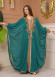 Belted Lace Dubai Kaftan Evening Dress 4106 - green