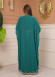 Belted Lace Dubai Kaftan Evening Dress 4106 - green