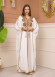Belted Lace Dubai Kaftan Evening Dress 4106 - white
