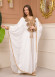 Belted Lace Dubai Kaftan Evening Dress 4106 - white