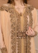 Kuşaklı Dantelli Simli kaftan Abiye Elbise 4107 - Bej