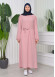 Simple & Long Hijab Dress 827 - pink