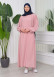 Simple & Long Hijab Dress 827 - pink