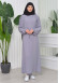 Simple & Long Hijab Dress 827 - gray