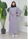 Simple & Long Hijab Dress 827 Gri
