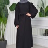 Simple & Long Hijab Dress 827 - black