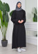 Simple & Long Hijab Dress 827 Siyah