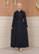 Belted Zippered Clarita Hooded Topcoat 1224 - deep blue