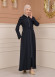 Belted Zippered Clarita Hooded Topcoat 1224 - deep blue