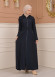 Belted Zippered Clarita Hooded Topcoat 1224 - deep blue