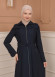 Belted Zippered Clarita Hooded Topcoat 1224 - deep blue