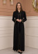 Diamond-Studded Modest Abaya 679 Siyah